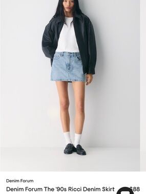 Denim Forum mini skirt Aritzia